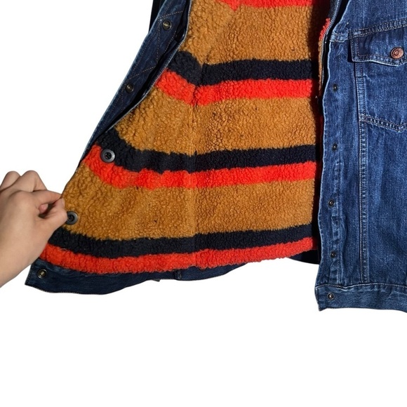 Madewell x Kule Sherpa-Lined Oversized Jean Jacket Medium - Picture 7 of 13